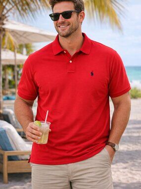 Polo Ralph Lauren Red Classic Fit Short Sleeve Polo Shirt